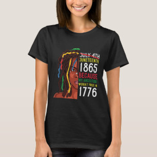 Camiseta Diecinueve° Día de Ancestros Libre 1776 Julio 4 Ne