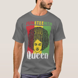 Camiseta Diecinueve Reina Orgullo Negro Retro Historia Negr