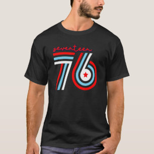 Camiseta Diecisiete 76 Estados Unidos Patriótico 4 De Julio