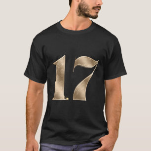 Camiseta Diecisiete cumpleaños número favorito Fleur-De-Lis