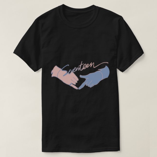 Camiseta Diecisiete - Logo de manos (Diseño del anverso)