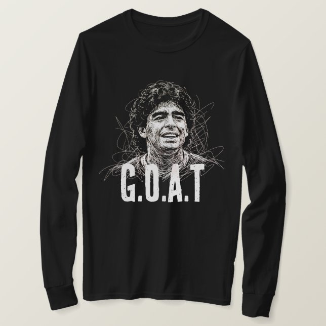 Camiseta Diego Maradona el GOAT (Anverso del diseño)