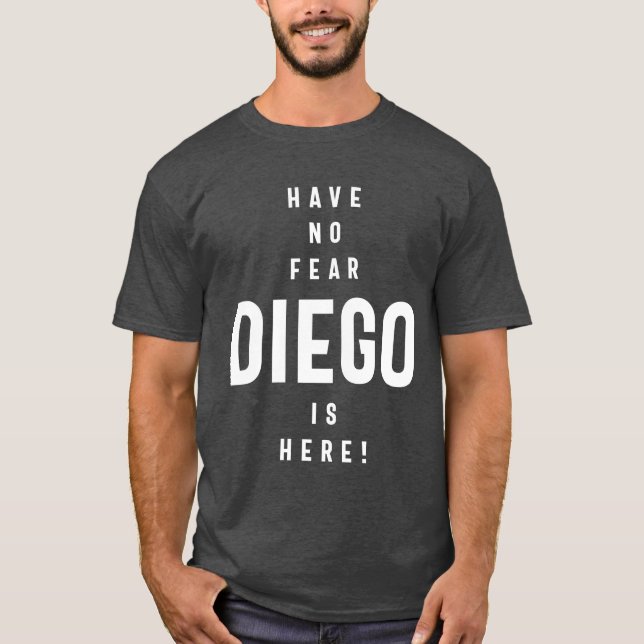 Camiseta Diego Personalizado Nombre Regalo de Cumpleaños (Anverso)