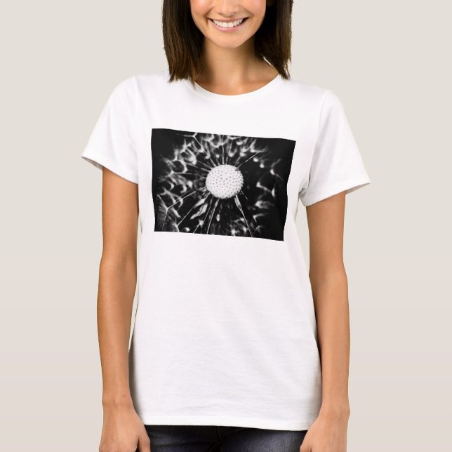 Camiseta diente de león negro (Anverso)