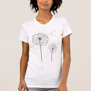 Camiseta diente de león negro