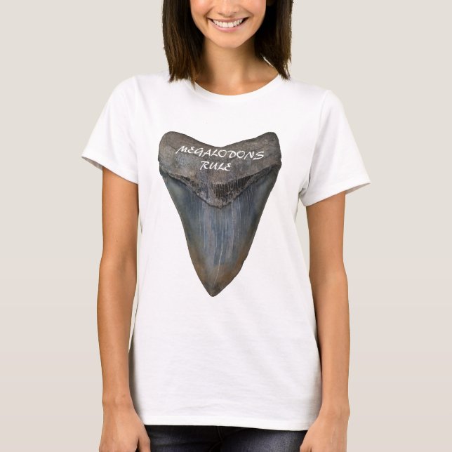 Camiseta Diente del tiburón de Megalodon (Anverso)