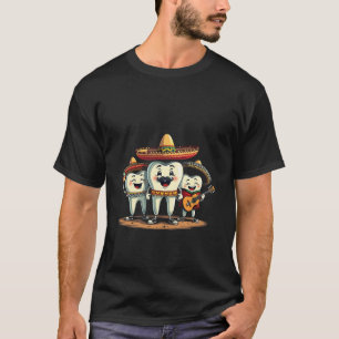 Camiseta Diente dental floral Funny Cinco De Mayo