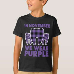 Camiseta Diente en Noviembre usamos Alzheimer Púrpura Aware