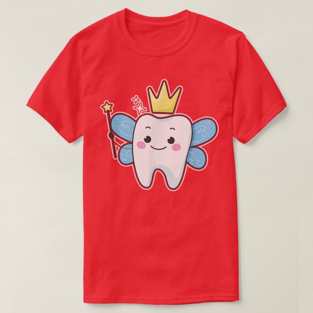 Camiseta Diente lindo con alas como hada (Diseño del anverso)