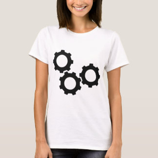 Camiseta diente negro de las ruedas dentadas