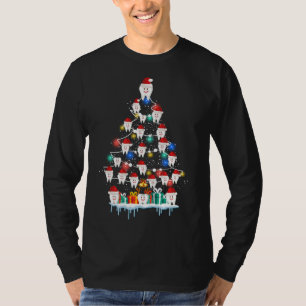 Camiseta Dientes Árbol de Navidad Gracioso Regalo Dental Pa