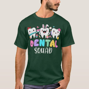 Camiseta Dientes conejitos Dental Squad Dentista Feliz Día