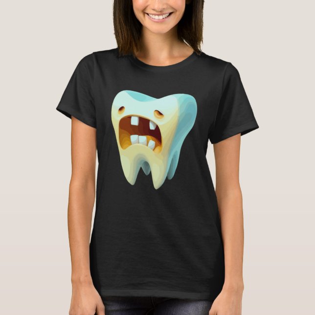 Camiseta Dientes De La Moneda Gráfica Dental Para Ser Memes (Anverso)