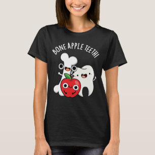 Camiseta Dientes de manzana de hueso Bona Appetit divertido