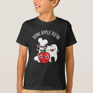 Camiseta Dientes de manzana de hueso Bona Appetit divertido