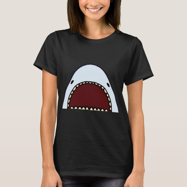 Camiseta dientes de tiburón peces mar (Anverso)