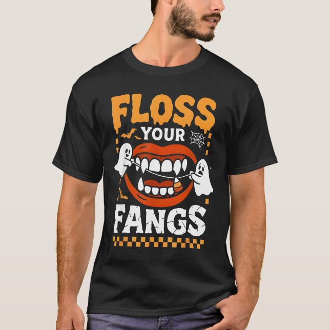 Camiseta Dientes Divertidos Retro Flos para tus Colmillos D (Anverso)