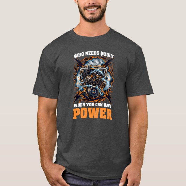 Camiseta Diesel Car Lover Who Needs Quiet When Can Have Pow (Anverso)