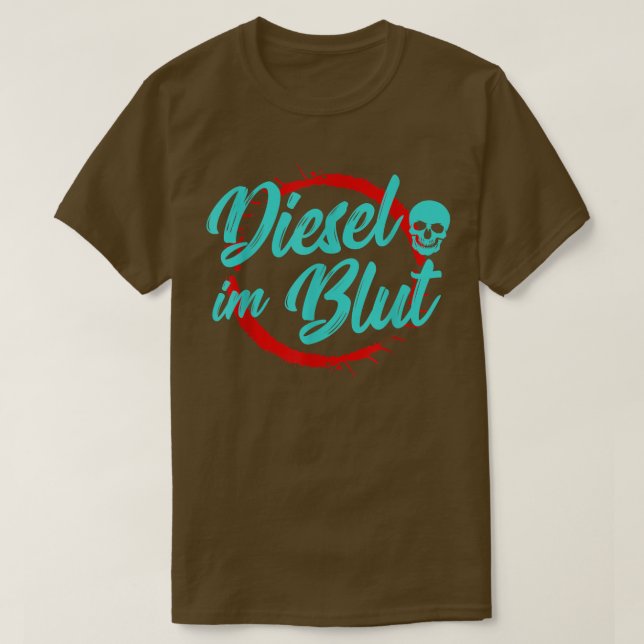 Camiseta Diesel In Blood Truck Trucker Motor Driver Mechani (Diseño del anverso)