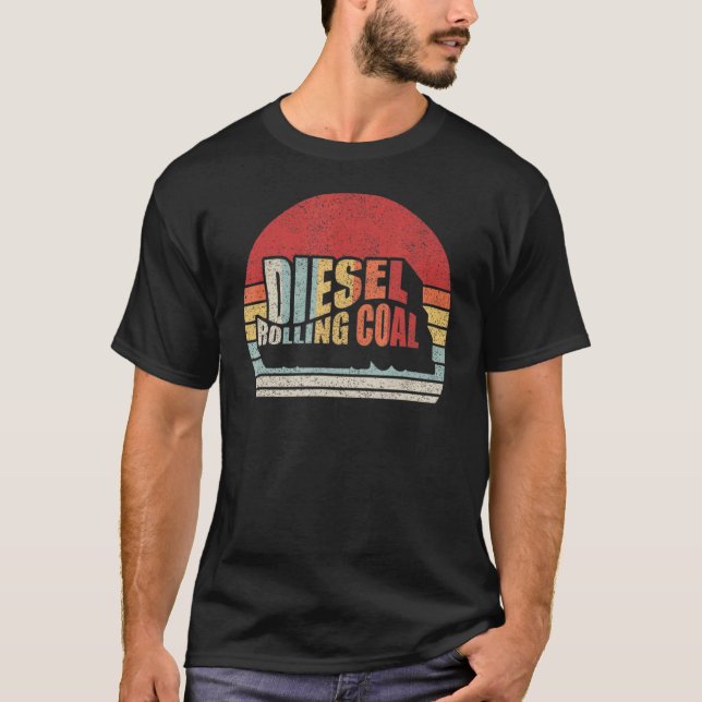Camiseta Diesel Motor Diesel Diesel Funny Rolling Coal Retr (Anverso)