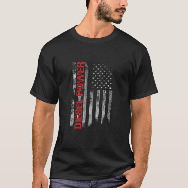 Camiseta Diesel Power Truck Turbo Brothers Mechanic USA Ame (Anverso)