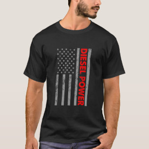 Camiseta Diesel Power US Flag Truck Turbo Brothers