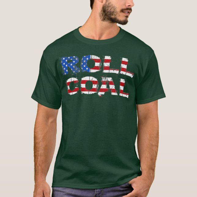 Camiseta Diesel Rollo de Carbón EE.UU. Bandera Turbo Diesel (Anverso)