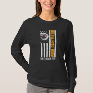 Camiseta Diesel y cerveza divertidos por eso estoy aquí Mot