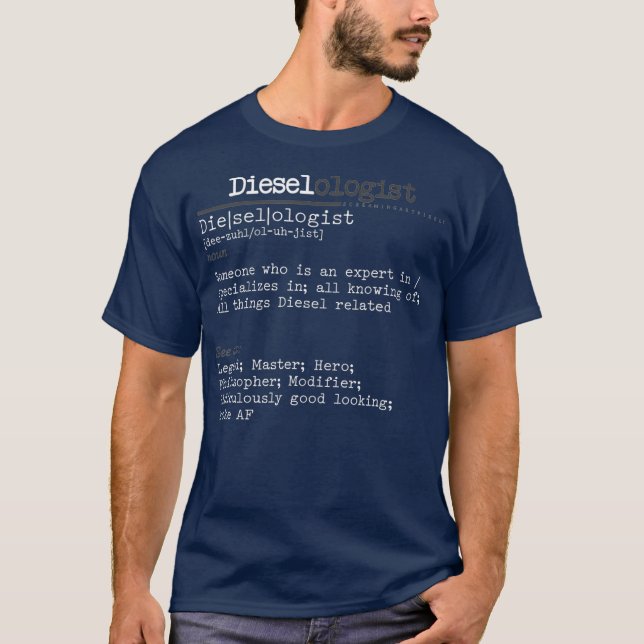 Camiseta Dieselólogo Mecánico de Camión Diesel (Anverso)