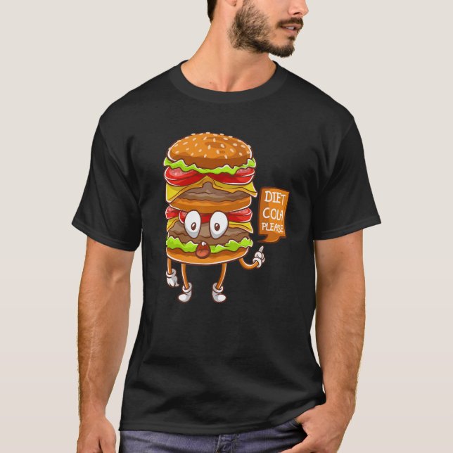 Camiseta Diet Cola Por Favor Burger Fast Food Lover Hamburg (Anverso)