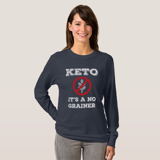 Camiseta Dieta de Keto baja dieta de carbohidratos no es gr (Anverso completo)