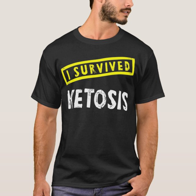 Camiseta Dieta De Keto Graciosa I Sobrevivió A La Herida De (Anverso)