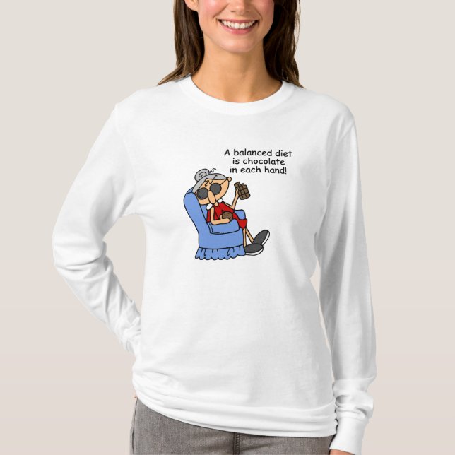 Camiseta Dieta equilibrada de chocolate (Anverso)