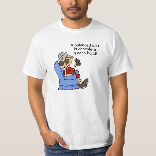 Camiseta Dieta equilibrada de chocolate (Anverso)