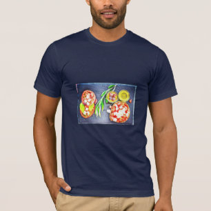 Camiseta "Dieta griega y mediterránea", foto corta. ¡Hazte