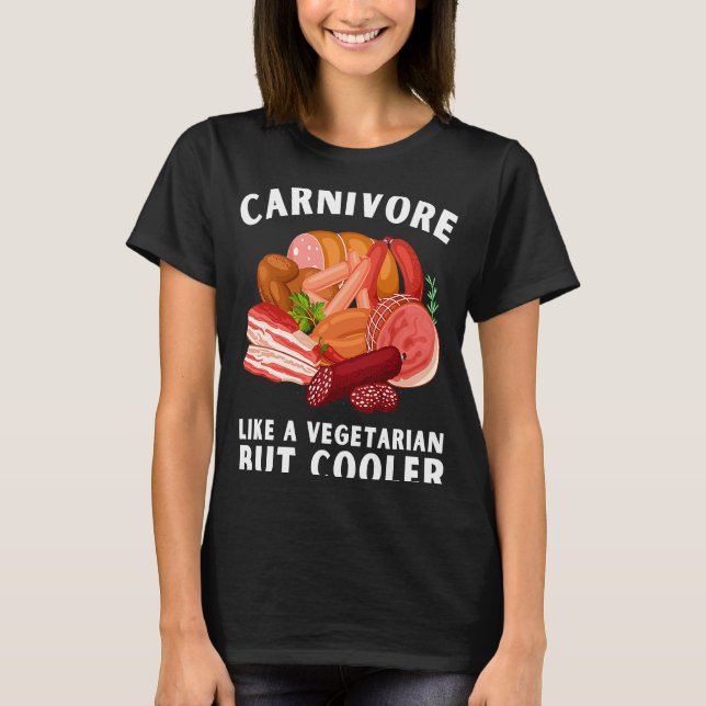 Camiseta Dieta Keto de carne de Carnívoro Anti Vegan (Anverso)