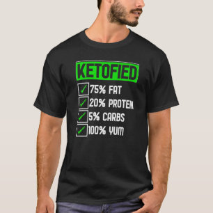 Camiseta Dieta Keto Guay Ketofied Grasa Carbohidratos de Pr