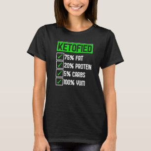 Camiseta Dieta Keto Guay Ketofied Grasa Carbohidratos de Pr