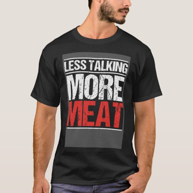 Camiseta Dieta ketógena menos hablando más carne Keto Carni (Anverso)