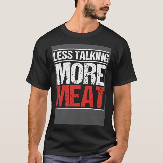 Camiseta Dieta ketógena menos hablando más carne Keto Carni (Anverso)