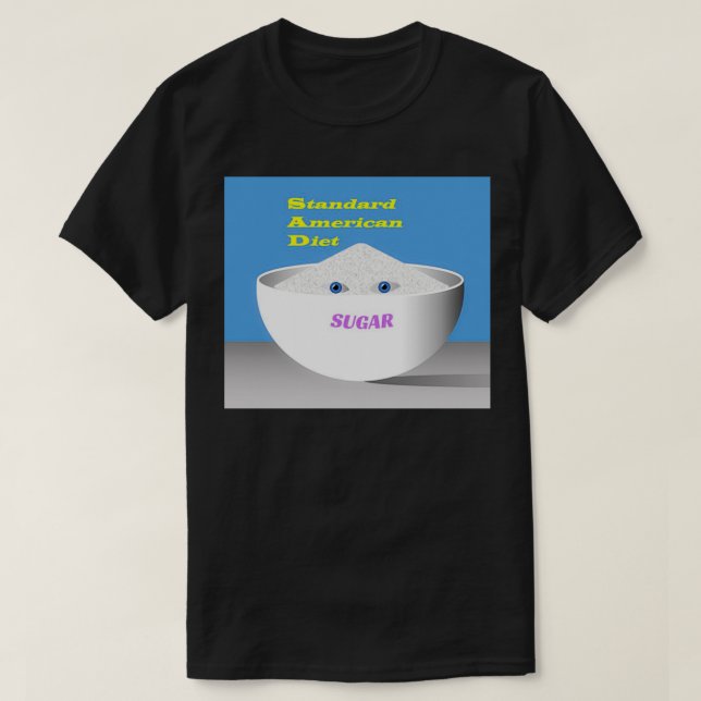 Camiseta Dieta Norteamericana (Diseño del anverso)
