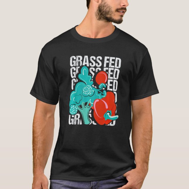 Camiseta Dieta Vegana Alimentada con Pasto Poder (Anverso)