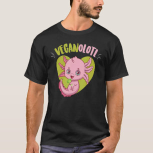 Camiseta Dieta Vegana de Ajolote Lindo Veganolotl Basada