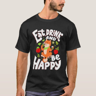 Camiseta Dieta Vegetaria Y Vegan Akita Inu Perro