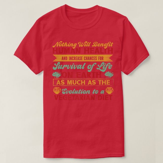 Camiseta dieta vegetariana (Diseño del anverso)