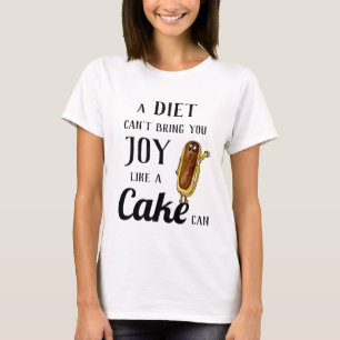 Camiseta Dieta versos Chocolate Eclair Graciosa Pun de Past