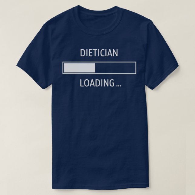 Camiseta Dietista Cargando dietista divertido (Diseño del anverso)
