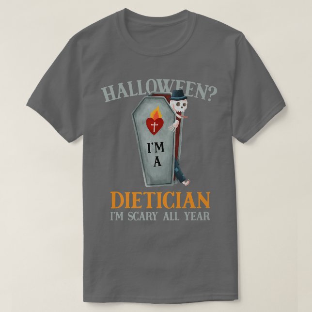 Camiseta Dietista: Tengo miedo de la celebración nutricioni (Diseño del anverso)