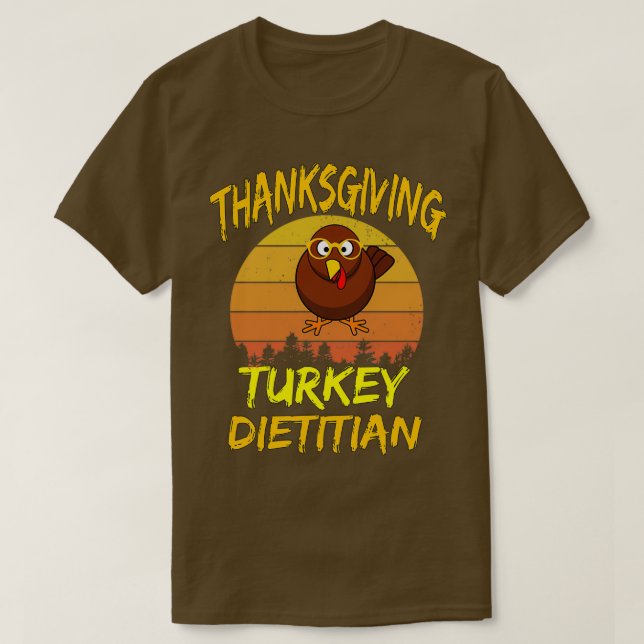 Camiseta Dietista turco de Acción de Gracias (Diseño del anverso)