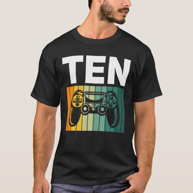 Camiseta Diez 10 Años De Cumpleaños (Anverso)